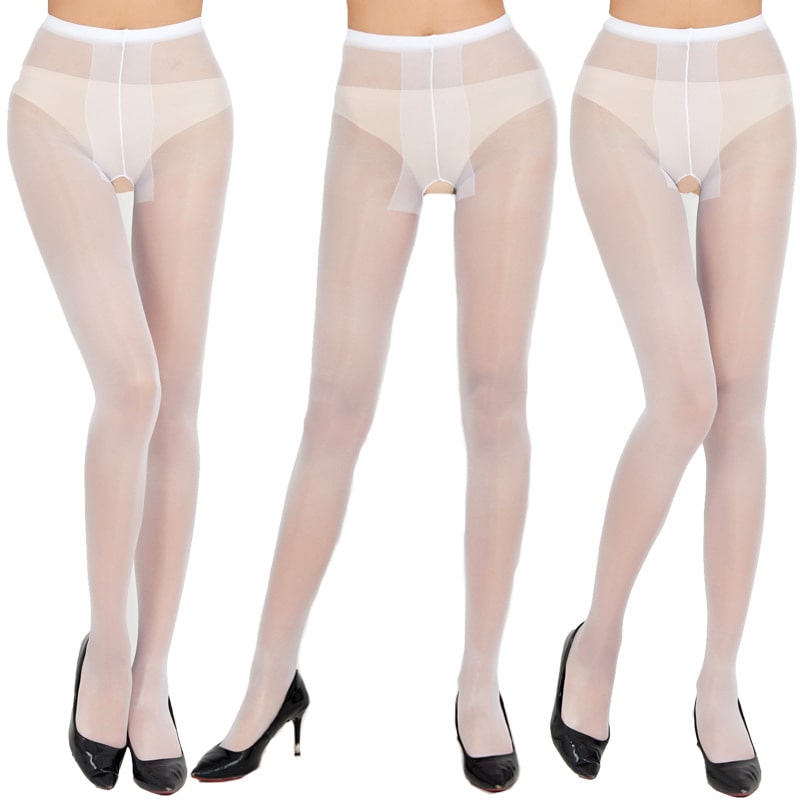 Shiny T-crotch Seamless Crotchless Pantyhose
