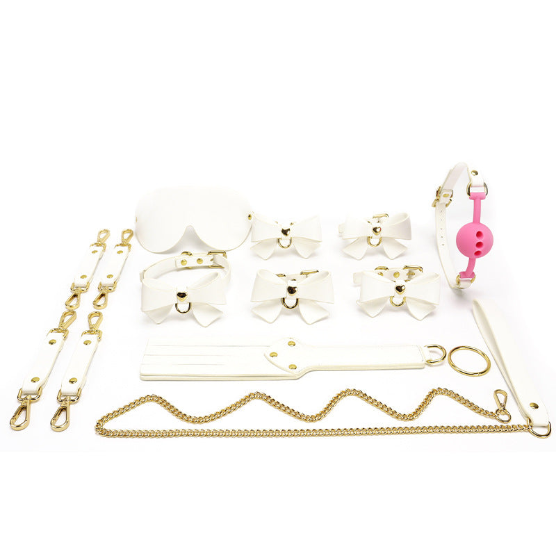 Solid Color Bondage Gear with Bow Decoration