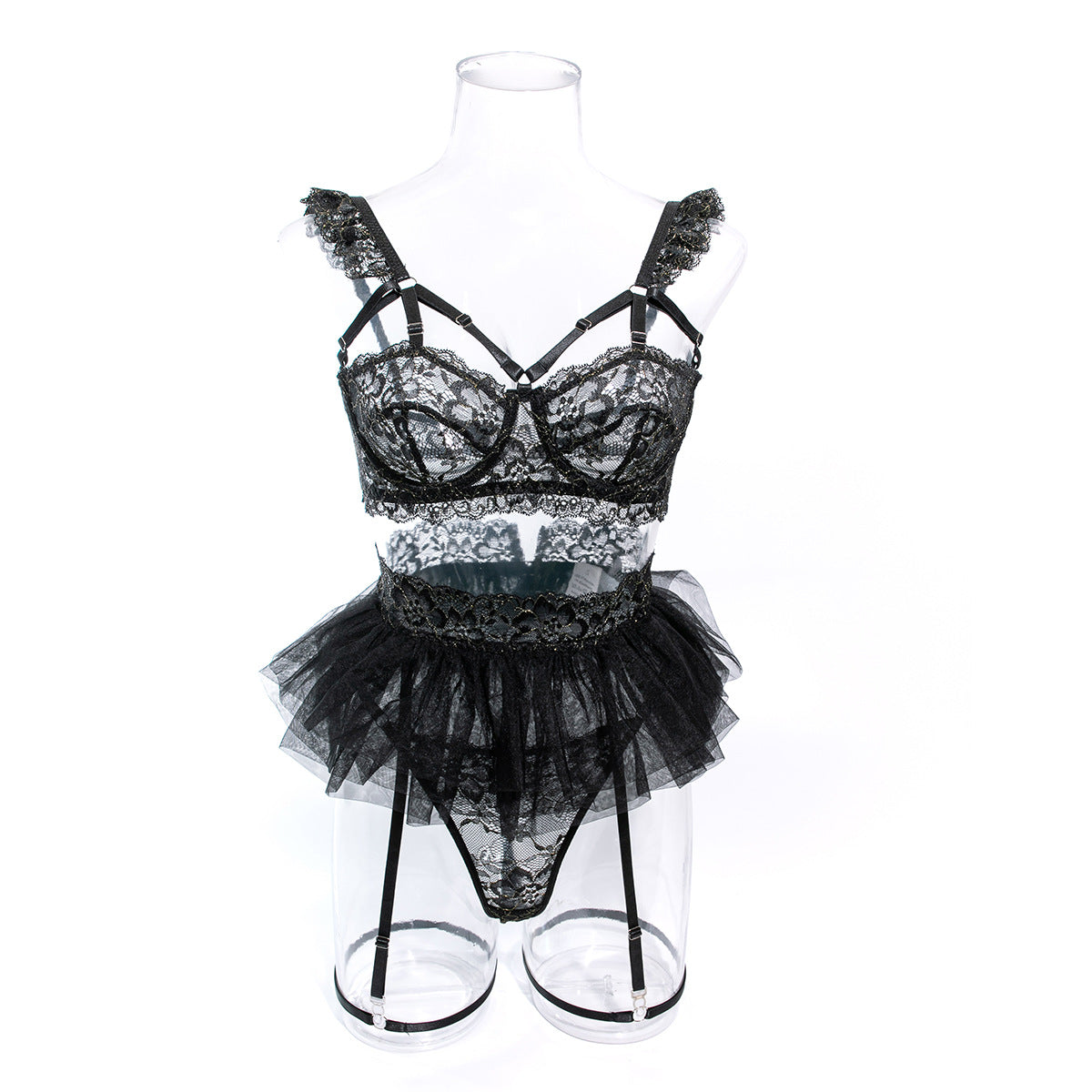 Floral Lace Underwire Lingerie Set