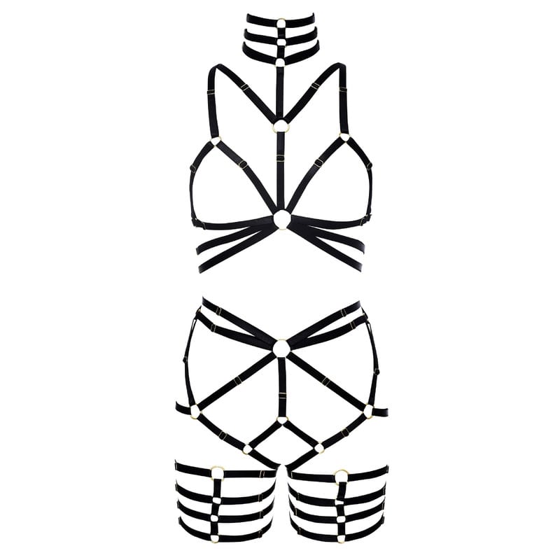 Black Harnessed Hottie Bodysuit