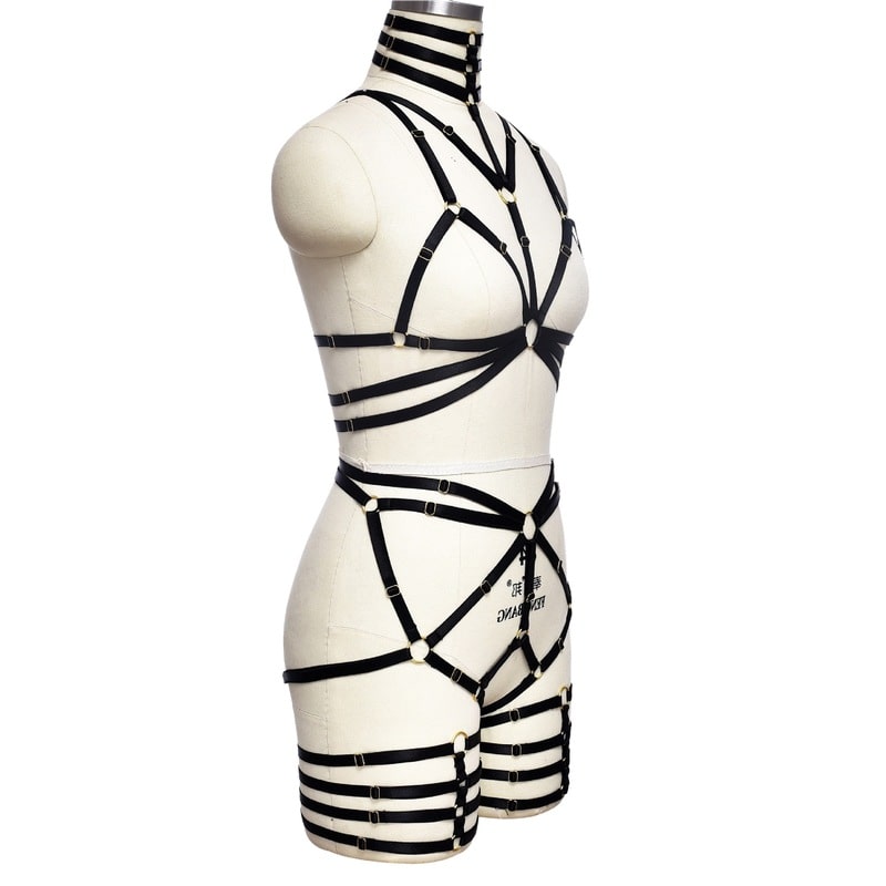 Black Harnessed Hottie Bodysuit