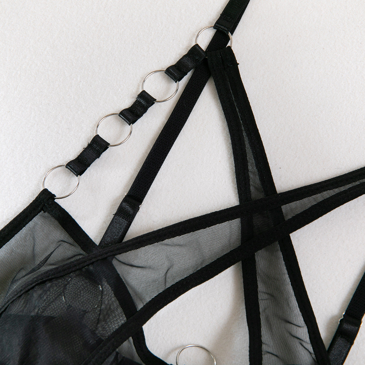 Modern Bra and Panties Set with Garter