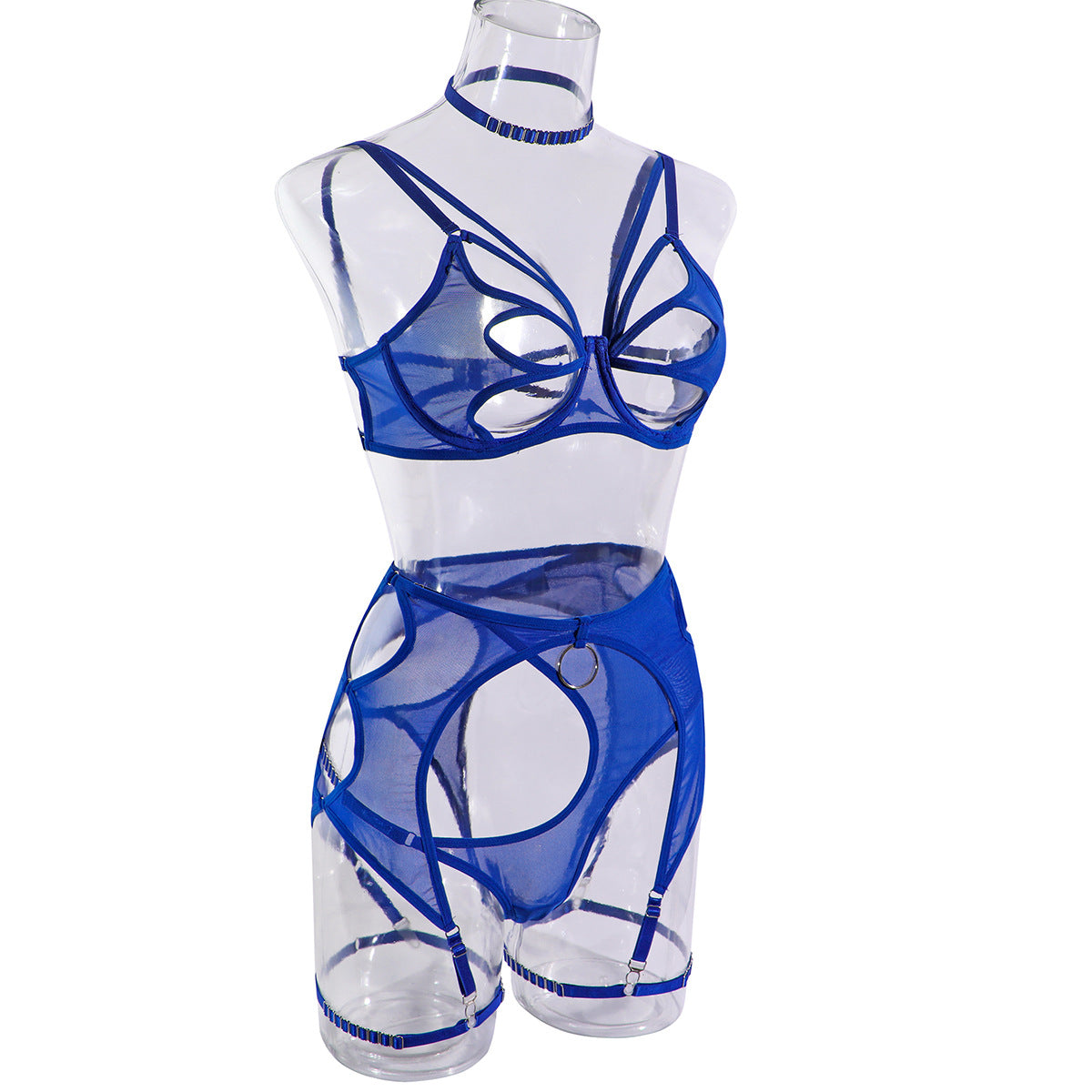 Sexy Net Bra and Panty Set with Butterfly Design
