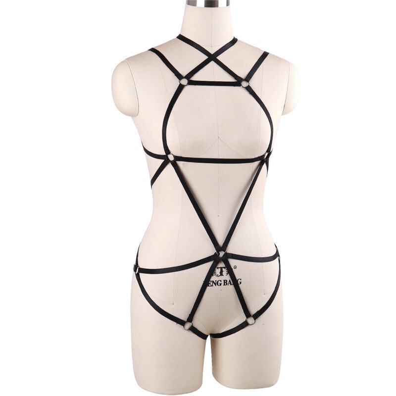 Bundling Bondage Ladies Harness Body Suit