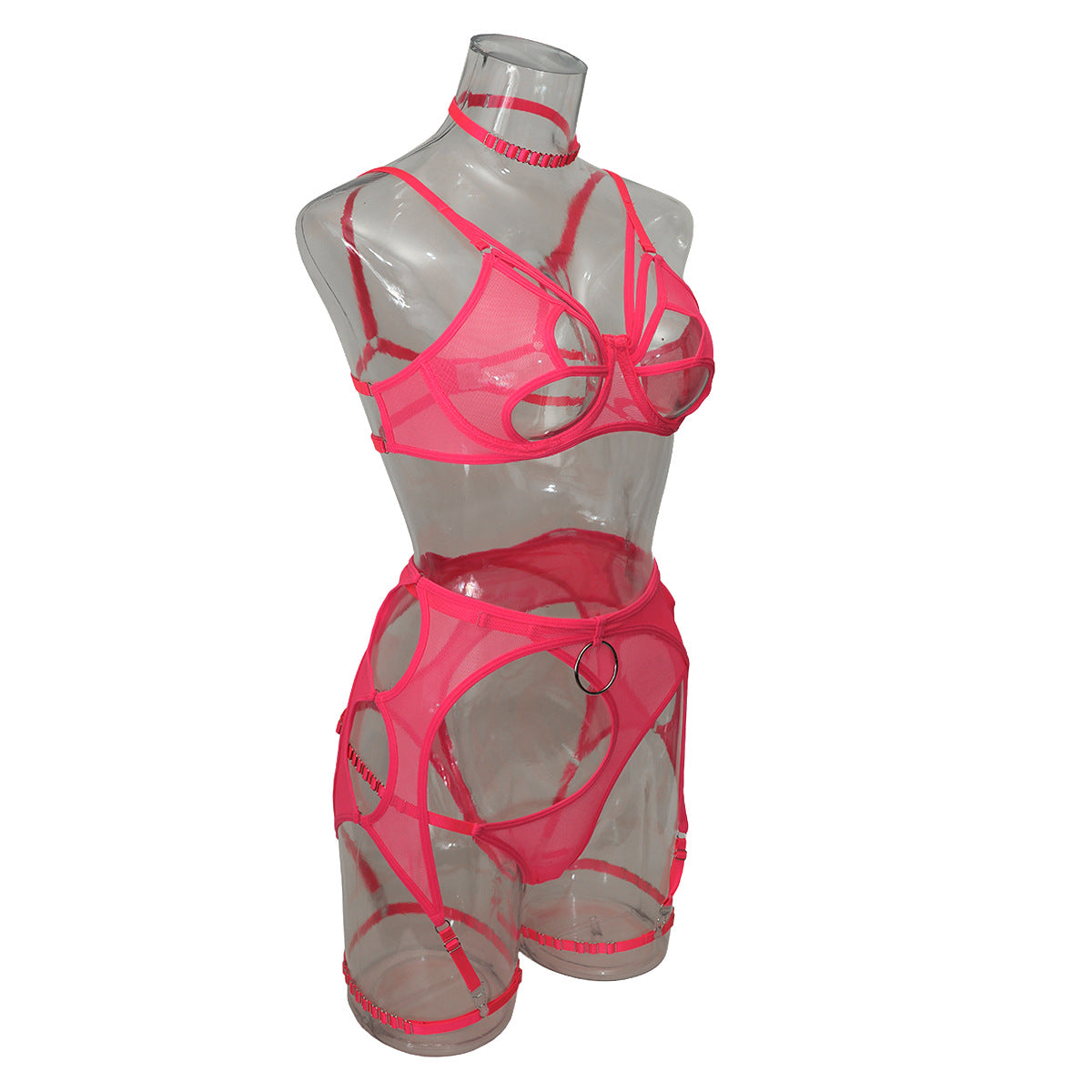 Sexy Net Bra and Panty Set with Butterfly Design