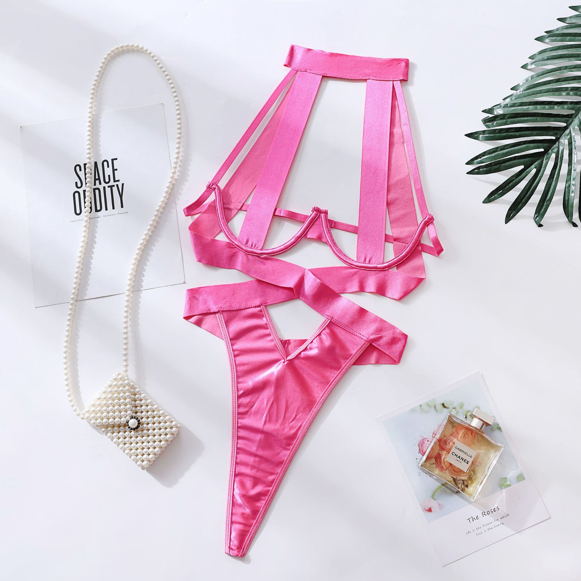 Spandex Female Bodysuit with Hollow Design
