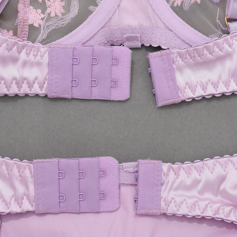 New Style Sexy Lingerie Women's Set with Floral Embroidery