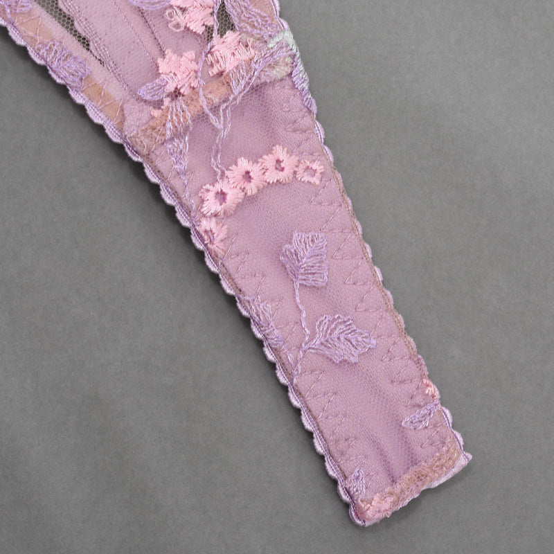 New Style Sexy Lingerie Women's Set with Floral Embroidery