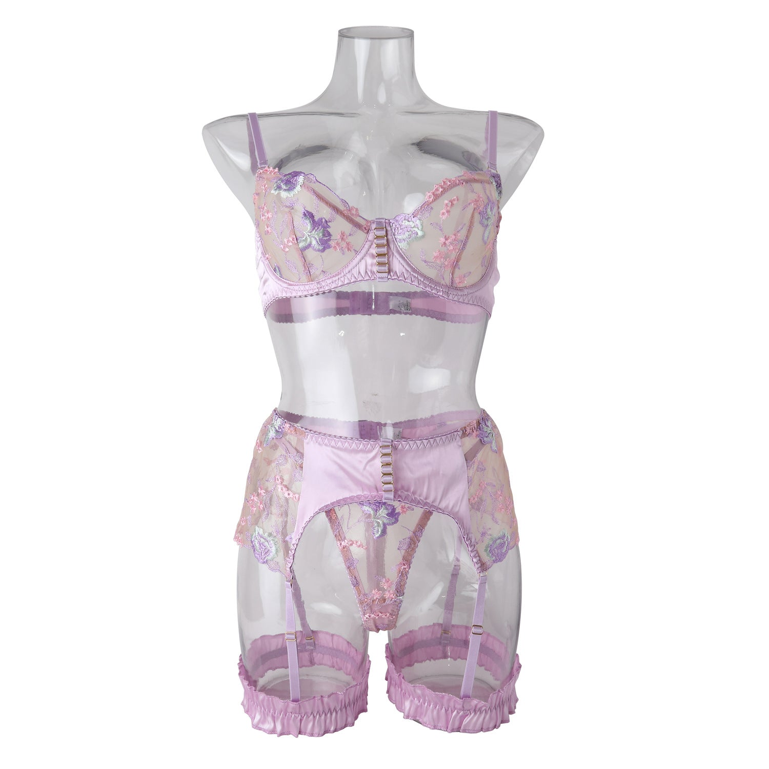 New Style Sexy Lingerie Women's Set with Floral Embroidery