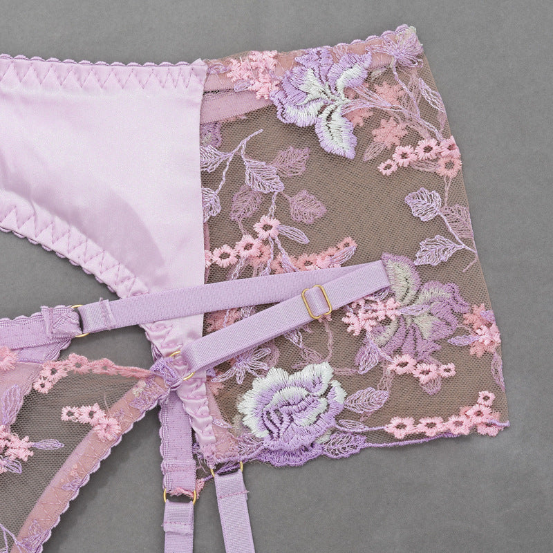New Style Sexy Lingerie Women's Set with Floral Embroidery