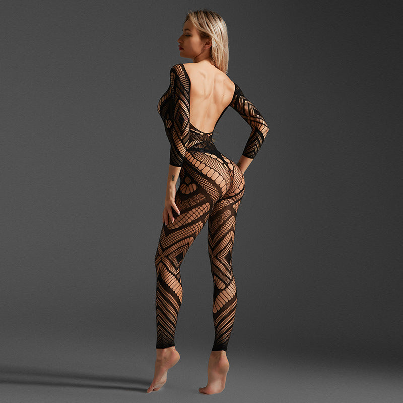 Open Body Stocking with Backless Design