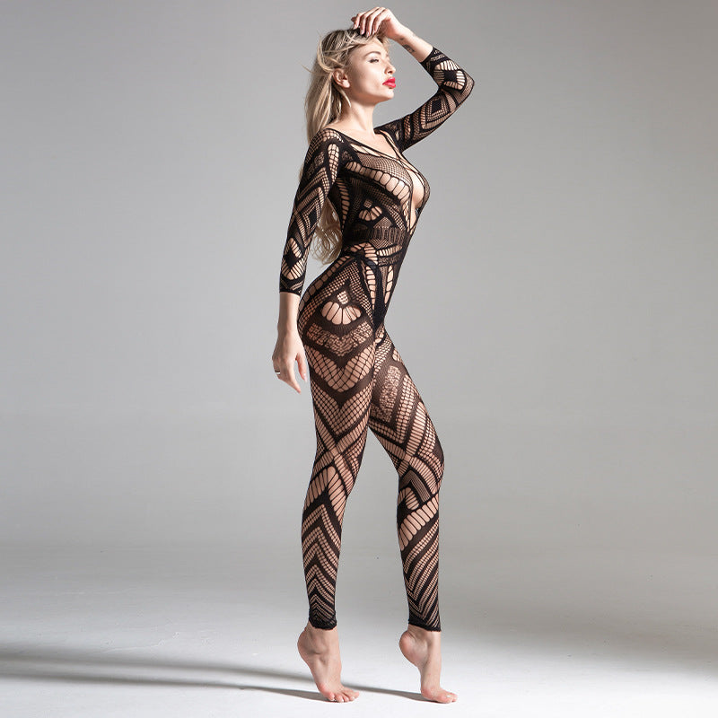 Open Body Stocking with Backless Design