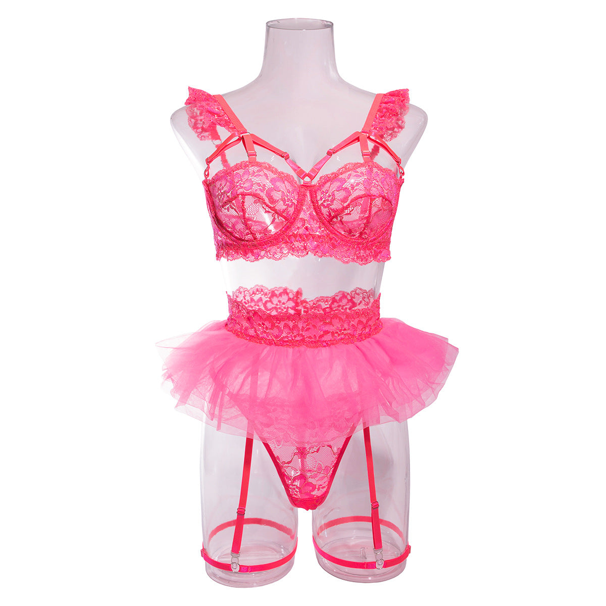 Floral Lace Underwire Lingerie Set