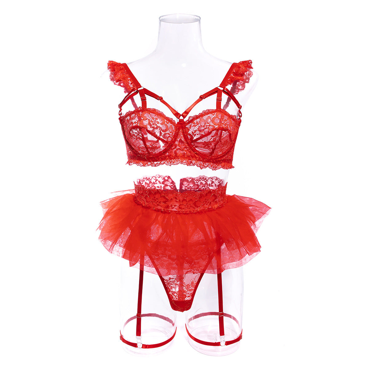 Floral Lace Underwire Lingerie Set