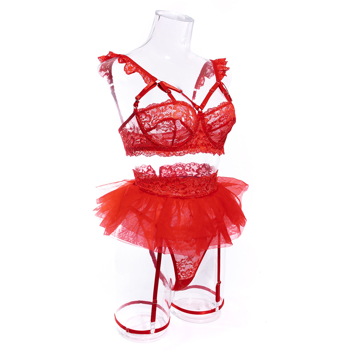 Floral Lace Underwire Lingerie Set
