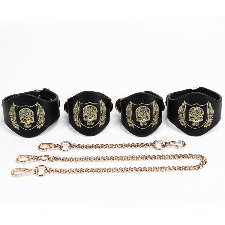 Skull Embroidered Bondage Gear