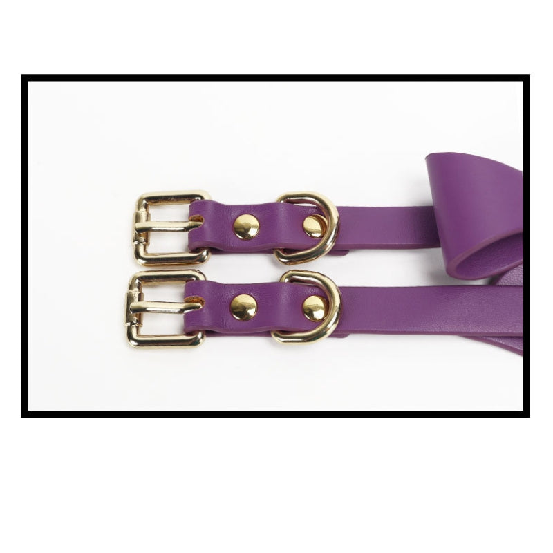 Solid Color Bondage Gear with Bow Decoration