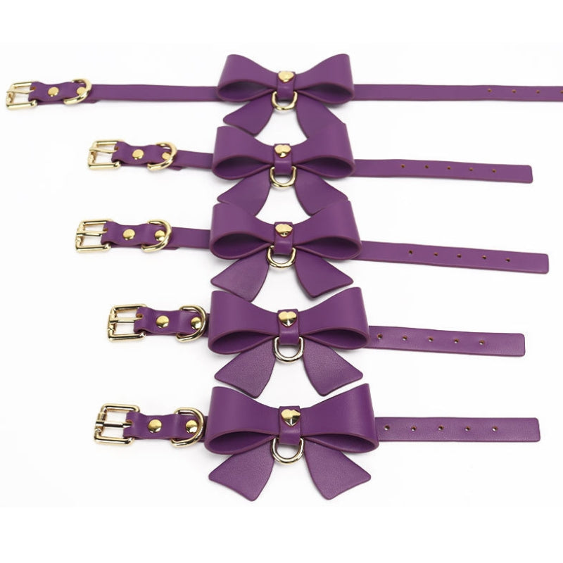 Solid Color Bondage Gear with Bow Decoration