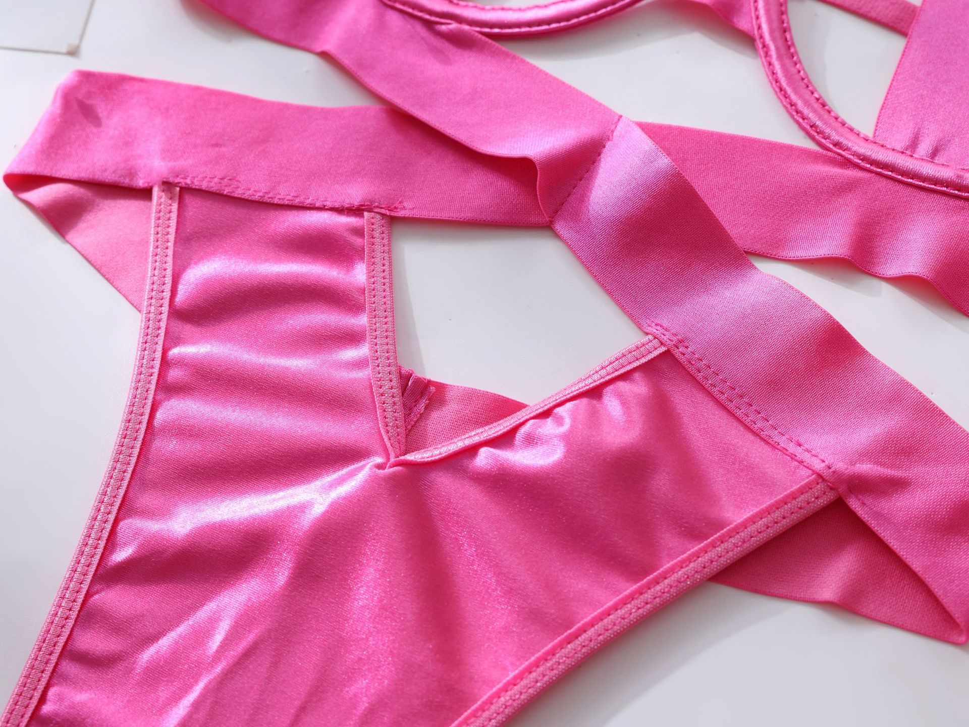 Spandex Female Bodysuit with Hollow Design