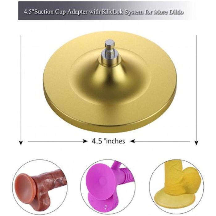 4.5in Gold Suction Cup Adapter for KlicLok System